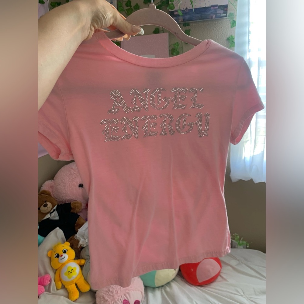 Pink angel shirt, size small, $10